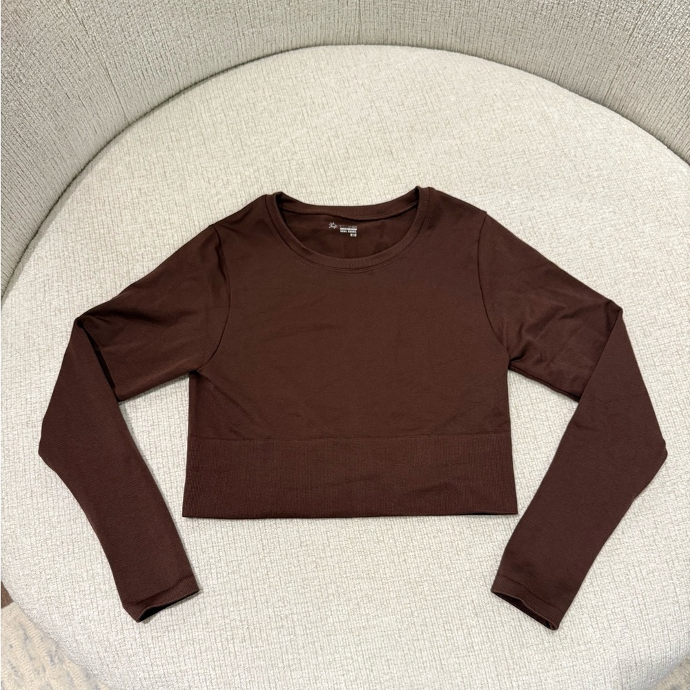 Aerie Offline Collection Brown Workout Top